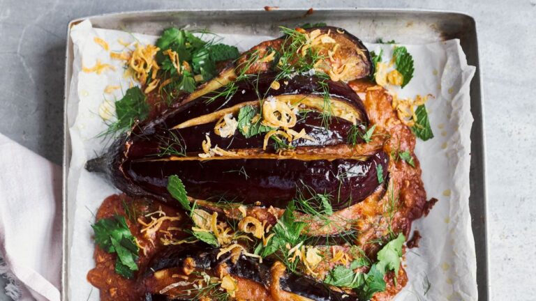 Eggplant Roasted in Satay Sauce Recipe