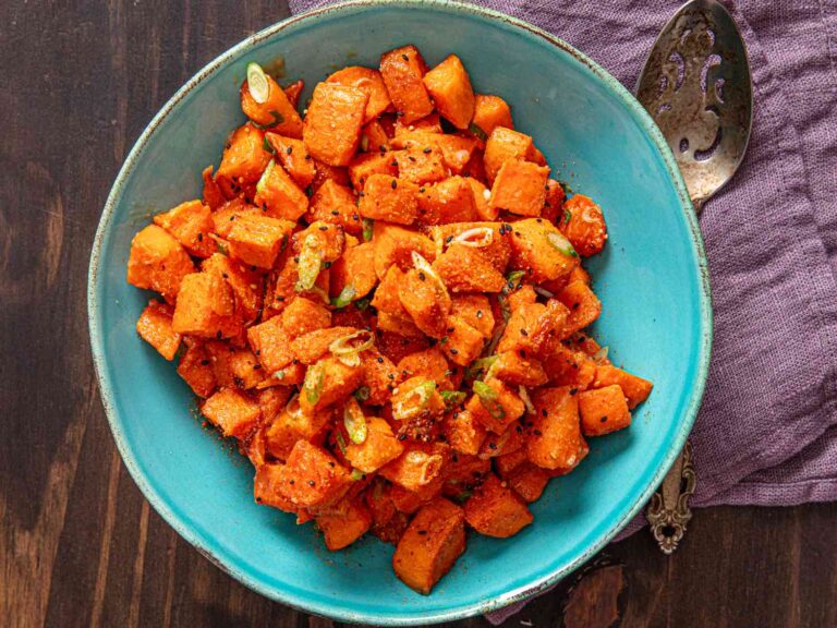Miso Scallion Roasted Sweet Potatoes Recipe