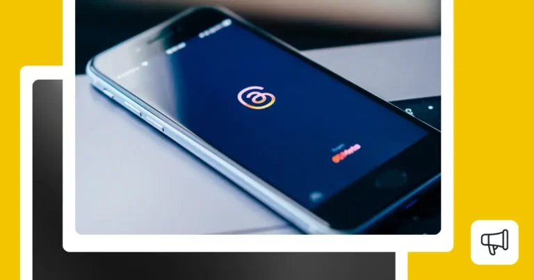 Smartphone displaying the Threads app logo.