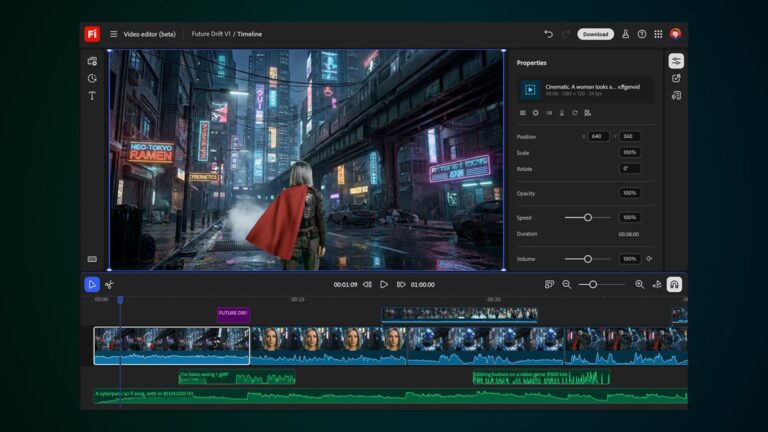 Adobe Firefly now supports prompt-based video editing, adds more third-party models