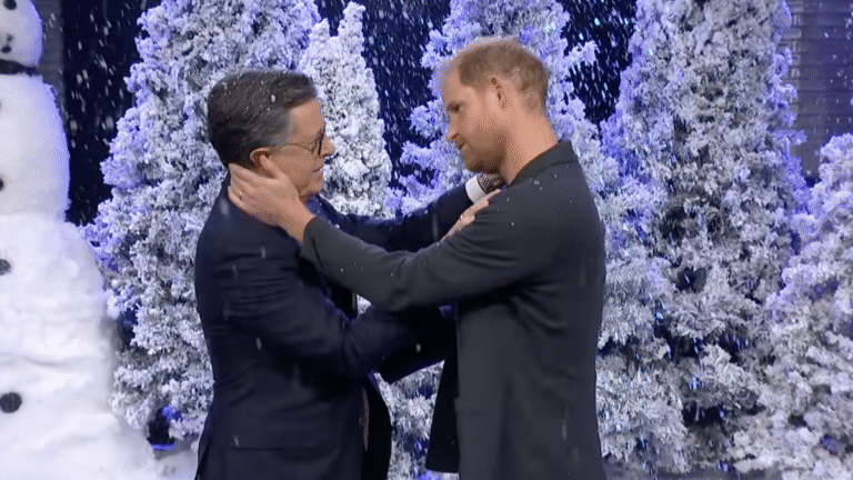 Prince Harry crashes Stephen Colbert's late show to audition for a Hallmark movie