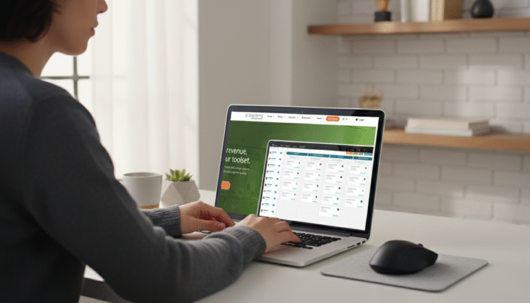 SharpSpring CRM review | TechRadar SharpSpring CRM being used on a laptop in a modern office