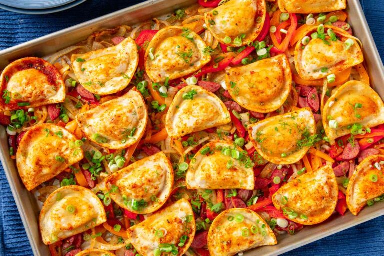 Sheet Pan Pierogi With Sausage Recipe (One Pan)