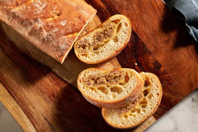 Stuffed Sausage Bread Recipe (3 Ingredients)