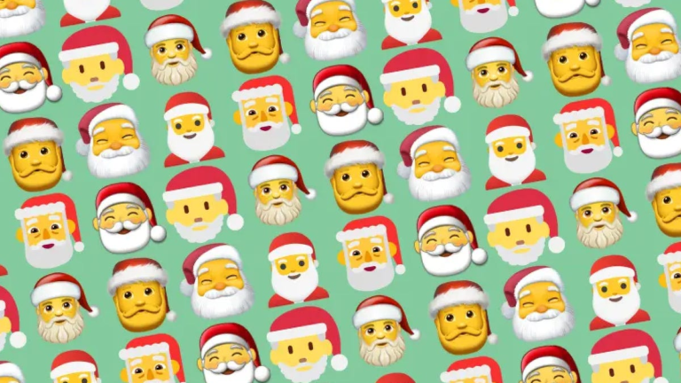 Different Santa Claus emoji.