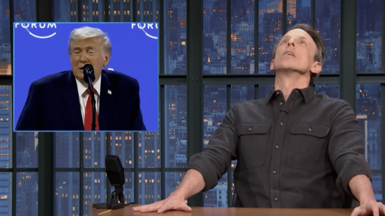 Seth Meyers reluctantly takes 'A Closer Look' at Trump's Davos speech