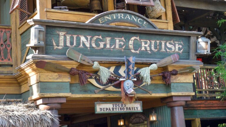 Disneyland’s 3D-Printed Jungle Cruise Canoe: A Peek Behind the Scenes A photo of the entrance to the Jungle Cruise ride at Disneyland