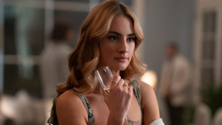 What is the release date for Tell Me Lies season 3 episode 7 on Hulu and Disney+? Lucy holds a champagne glass in her right hand