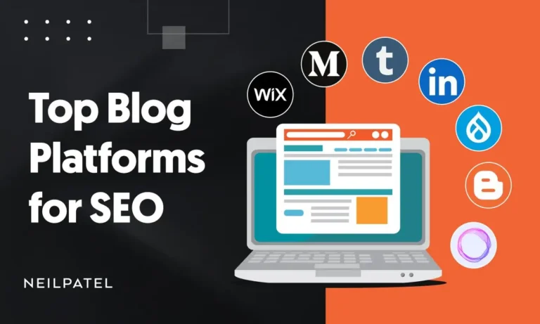 A graphic that says "Top Blog Platforms for SEO."